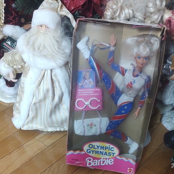 Gymnast Barbie in Red Blue and White